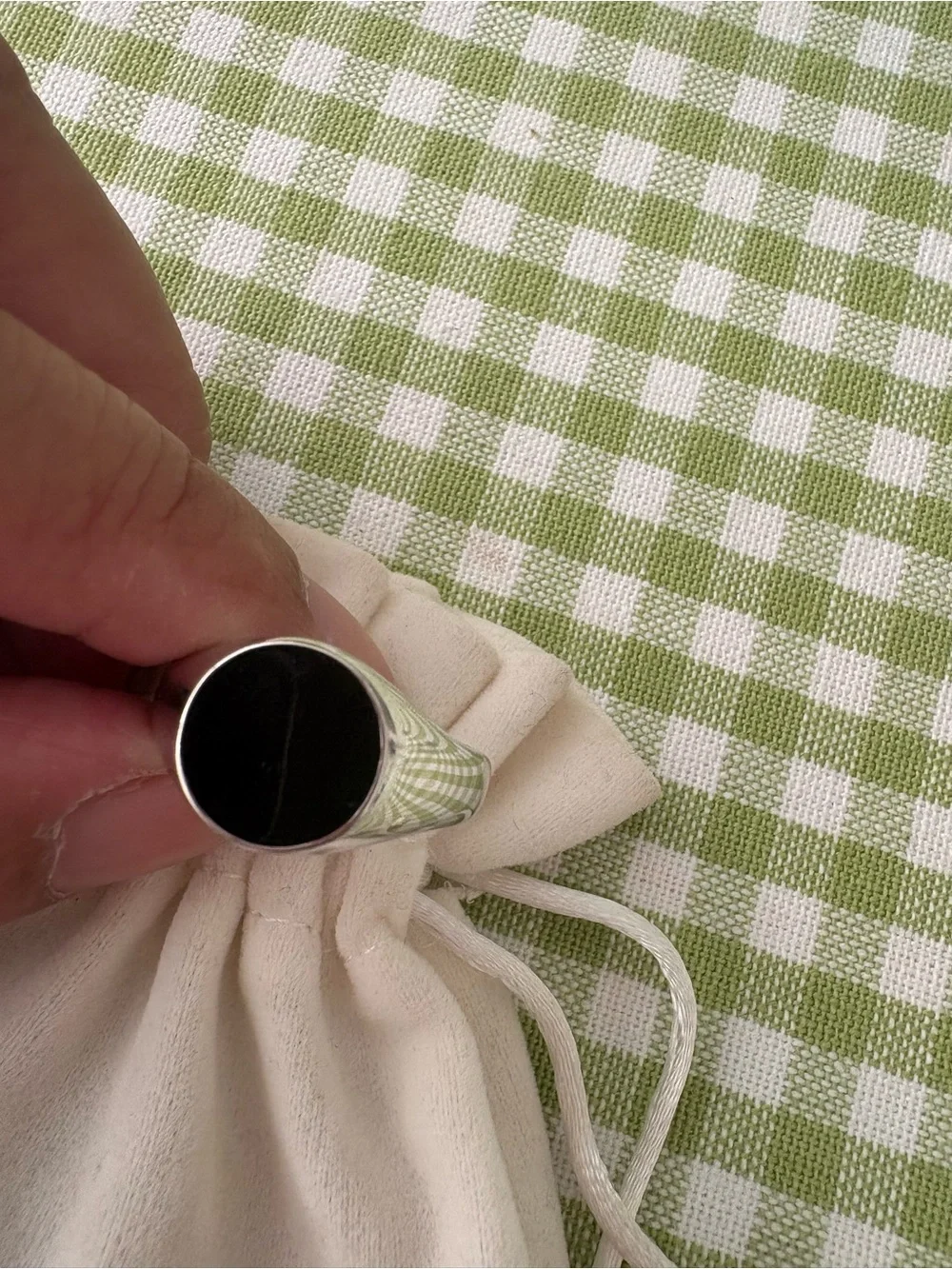 Sterling Silver Black Onyx Signet Ring